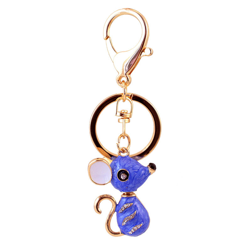 A Patkány éve ajándék aranyos gyémánt csillagjegy kis egér autó kulcstartó állatos fém medál kulcstartó medál