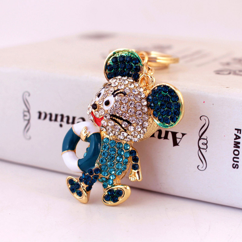 A Patkány éve ajándék aranyos gyémánt csillagjegy kis egér autó kulcstartó állatos fém medál kulcstartó medál