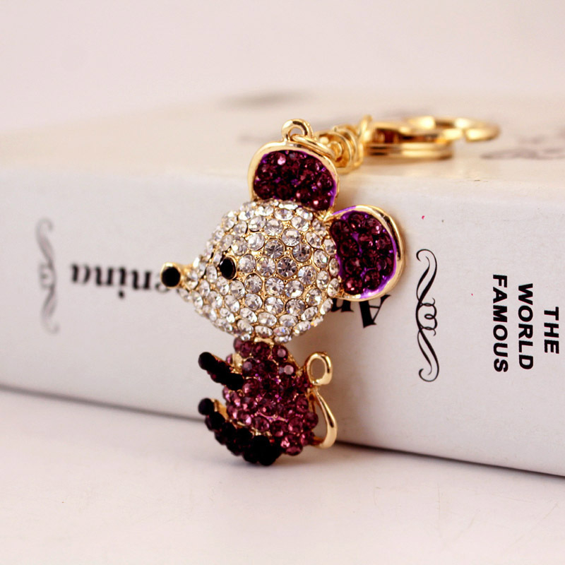 A Patkány éve ajándék aranyos gyémánt csillagjegy kis egér autó kulcstartó állatos fém medál kulcstartó medál