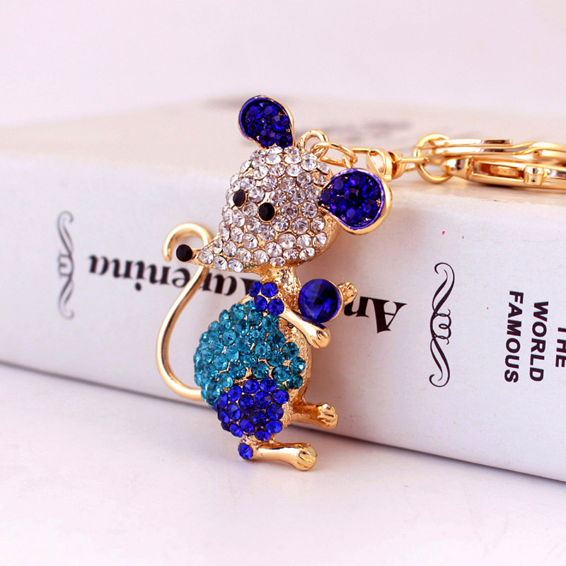 A Patkány éve ajándék aranyos gyémánt csillagjegy kis egér autó kulcstartó állatos fém medál kulcstartó medál