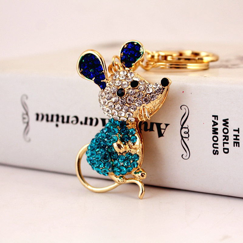 A Patkány éve ajándék aranyos gyémánt csillagjegy kis egér autó kulcstartó állatos fém medál kulcstartó medál