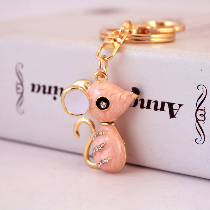 A Patkány éve ajándék aranyos gyémánt csillagjegy kis egér autó kulcstartó állatos fém medál kulcstartó medál