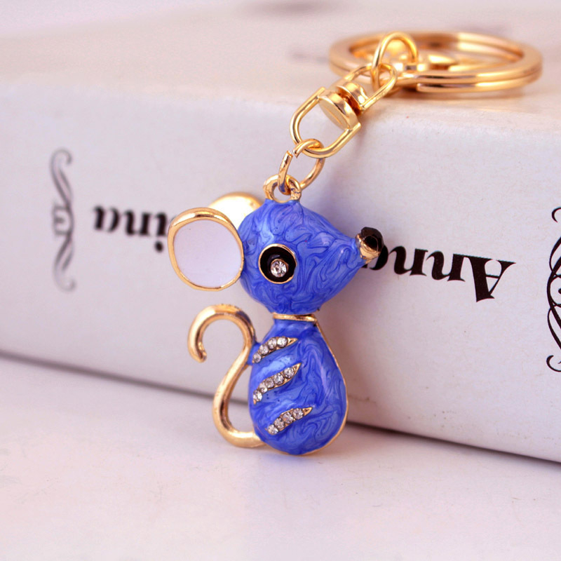 A Patkány éve ajándék aranyos gyémánt csillagjegy kis egér autó kulcstartó állatos fém medál kulcstartó medál