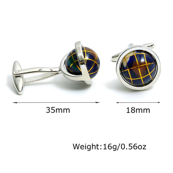 Muške manžete, svijetlo luksuzne emajlirane, rotirajuće, bakrene, za manžete u obliku kugle, XK24018