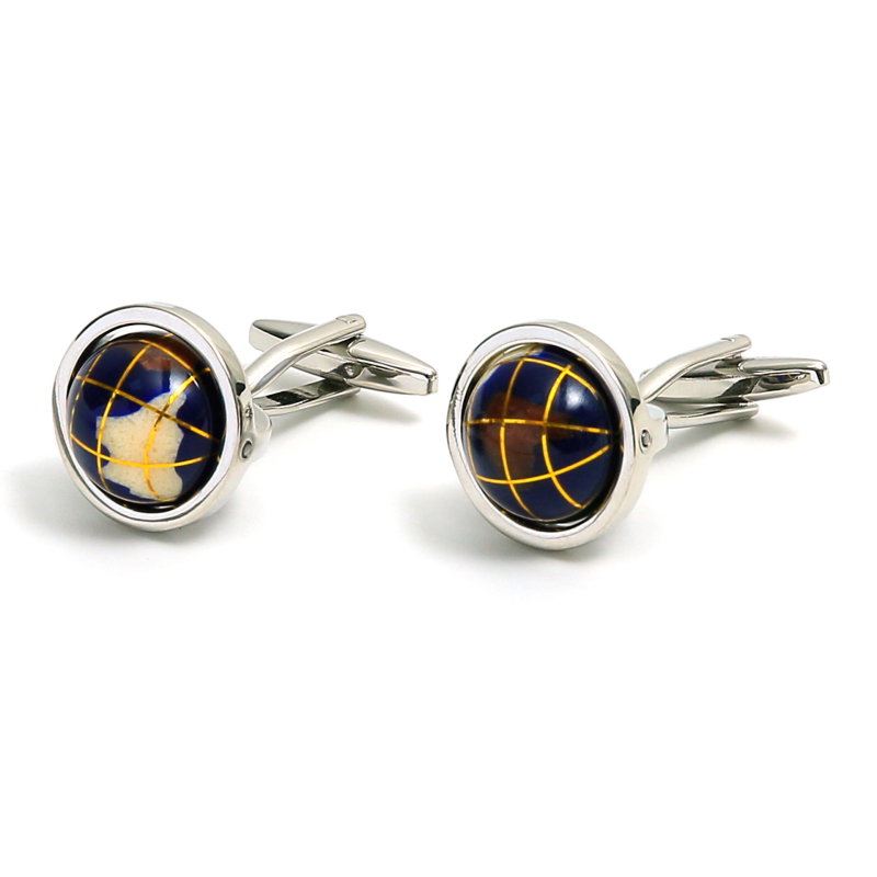 Muške manžete, svijetlo luksuzne emajlirane, rotirajuće, bakrene, za manžete u obliku kugle, XK24018