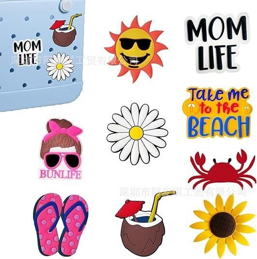 Accesorii populare transfrontaliere pentru plajă, geantă cu gaură de flori, accesorii decorative drăguțe, geantă cu gaură de plajă, cataramă de geantă cu pandantiv