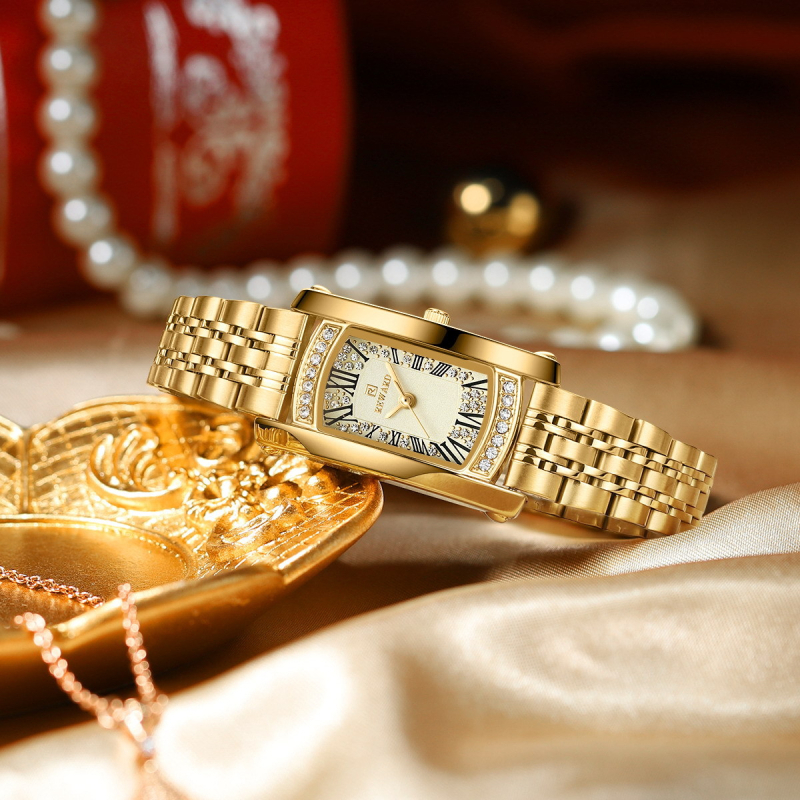 Reward női szögletes kvarcóra, könnyű luxus divatos, gyönyörű vízálló óra, határokon átnyúló, legkelendőbb női óra