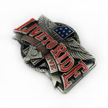 BULLZINE cinka sakausējuma Western Denim motocikla jostas sprādze 02491 retro ikdienas modes jostas sprādze