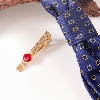 Uus piiriülene ja populaarne meeste pidulik rõivas, kerge luksuslik lipsuklamber teemantvärvi ärimoe isikupärastatud kulla ja hõbedaga