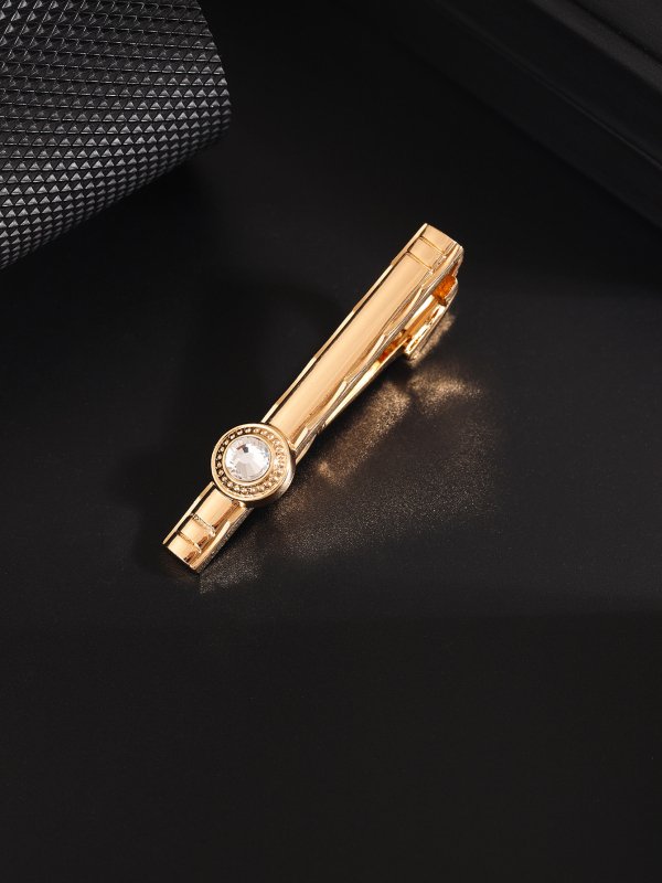 Uus piiriülene ja populaarne meeste pidulik rõivas, kerge luksuslik lipsuklamber teemantvärvi ärimoe isikupärastatud kulla ja hõbedaga