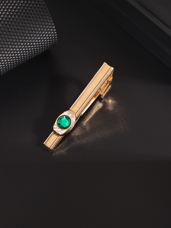 Uus piiriülene ja populaarne meeste pidulik rõivas, kerge luksuslik lipsuklamber teemantvärvi ärimoe isikupärastatud kulla ja hõbedaga