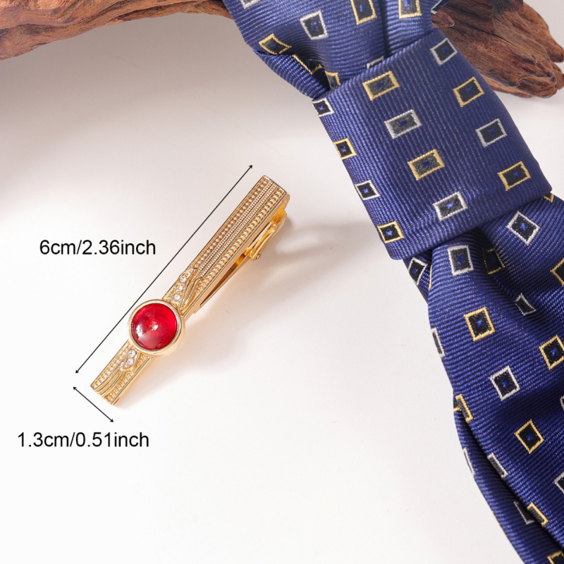 Uus piiriülene ja populaarne meeste pidulik rõivas, kerge luksuslik lipsuklamber teemantvärvi ärimoe isikupärastatud kulla ja hõbedaga