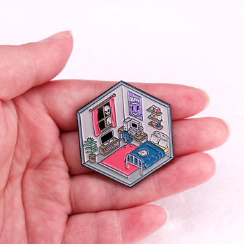 Idegen kukucskáló bross jelvény