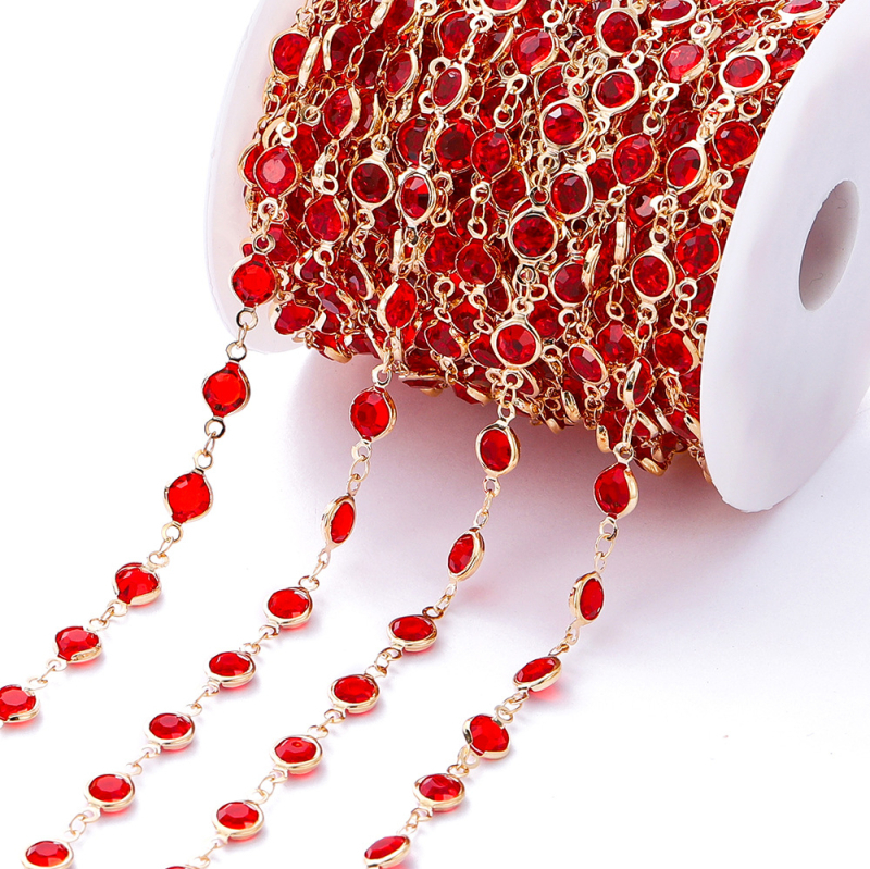 Väliskaubanduse kuum müük pikk 1-meetrine inkrusteeritud tsirkoonkett kerge luksuslik retro prantsuse lõigatud tsirkoonkett isetehtud kampsunikett vaskkattega