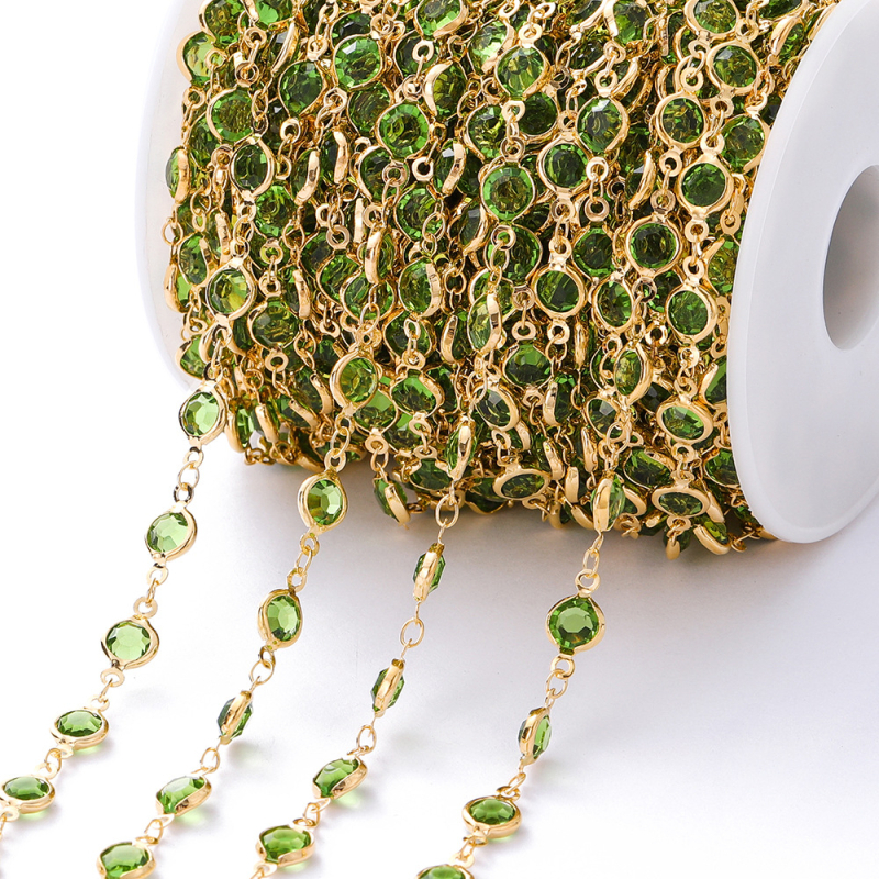 Väliskaubanduse kuum müük pikk 1-meetrine inkrusteeritud tsirkoonkett kerge luksuslik retro prantsuse lõigatud tsirkoonkett isetehtud kampsunikett vaskkattega
