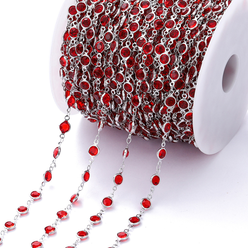 Väliskaubanduse kuum müük pikk 1-meetrine inkrusteeritud tsirkoonkett kerge luksuslik retro prantsuse lõigatud tsirkoonkett isetehtud kampsunikett vaskkattega