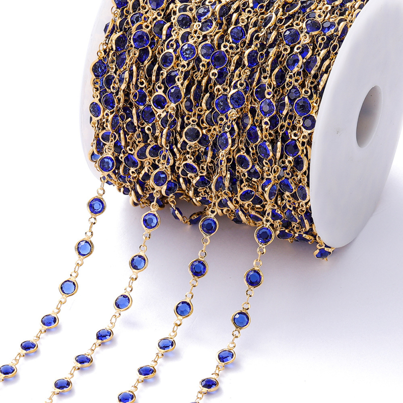 Väliskaubanduse kuum müük pikk 1-meetrine inkrusteeritud tsirkoonkett kerge luksuslik retro prantsuse lõigatud tsirkoonkett isetehtud kampsunikett vaskkattega