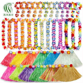 Hawaii 40 cm ühekihiline tutiga rohuseelik, klassikaline vanik, neljaosaline kombineeritud komplekt pühade lavakaunistuseks