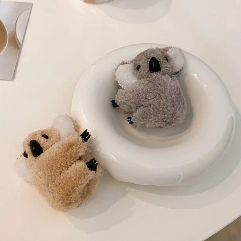Kis koala klipsz aranyos plüss koala hajtű lány oldalsó klipsz internetes híresség frufru klipsz fejdísz szőrös hajtű