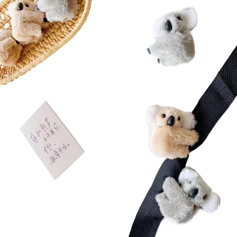 Kis koala klipsz aranyos plüss koala hajtű lány oldalsó klipsz internetes híresség frufru klipsz fejdísz szőrös hajtű