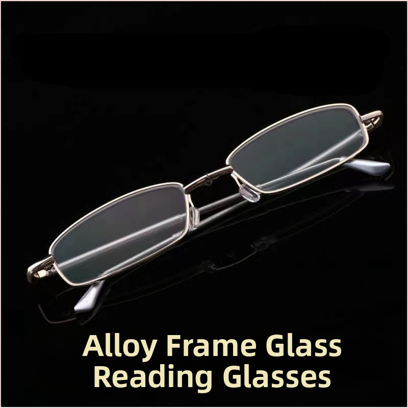 [mini összecsukható] Kiváló minőségű luxus textúrájú nagyfelbontású olvasószemüveg, összecsukható, teleszkópos, összecsukható, hordozható, tiszta látás