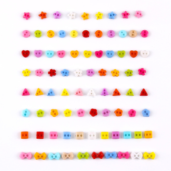 Plastikust väike nööp, miniatuurne värviline käsitööna valminud isetehtud joonistusnööp, ploomiõie nööp, virsikukujuline süda, viieharuline täht, väike nööp 6 mm