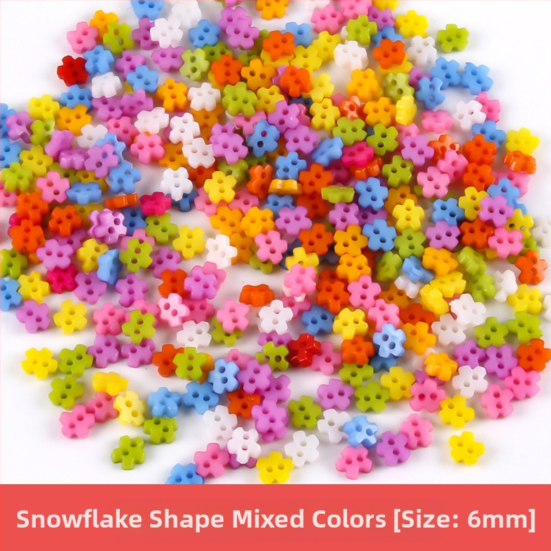 Plastikust väike nööp, miniatuurne värviline käsitööna valminud isetehtud joonistusnööp, ploomiõie nööp, virsikukujuline süda, viieharuline täht, väike nööp 6 mm