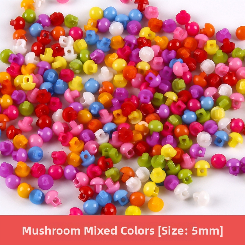 Plastikust väike nööp, miniatuurne värviline käsitööna valminud isetehtud joonistusnööp, ploomiõie nööp, virsikukujuline süda, viieharuline täht, väike nööp 6 mm