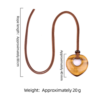 2042-naturaalsest ametüstist õõnes armastuskaelakee roosa tiigrisilmakiviga armastuse ripats südamekujuline kampsuniketiga ehe