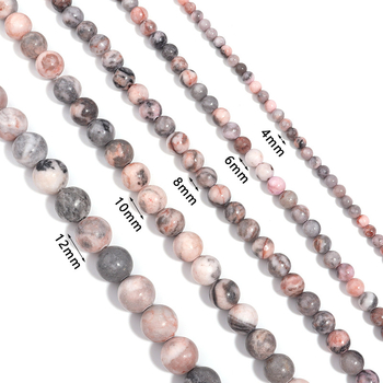 4-12 χιλιοστά φυσικό χρώμα ροζ ζέβρα πέτρινες χάντρες νεφρίτη αξεσουάρ diy σπιτικό βραχιόλι αξεσουάρ βραχιολιού υλικό