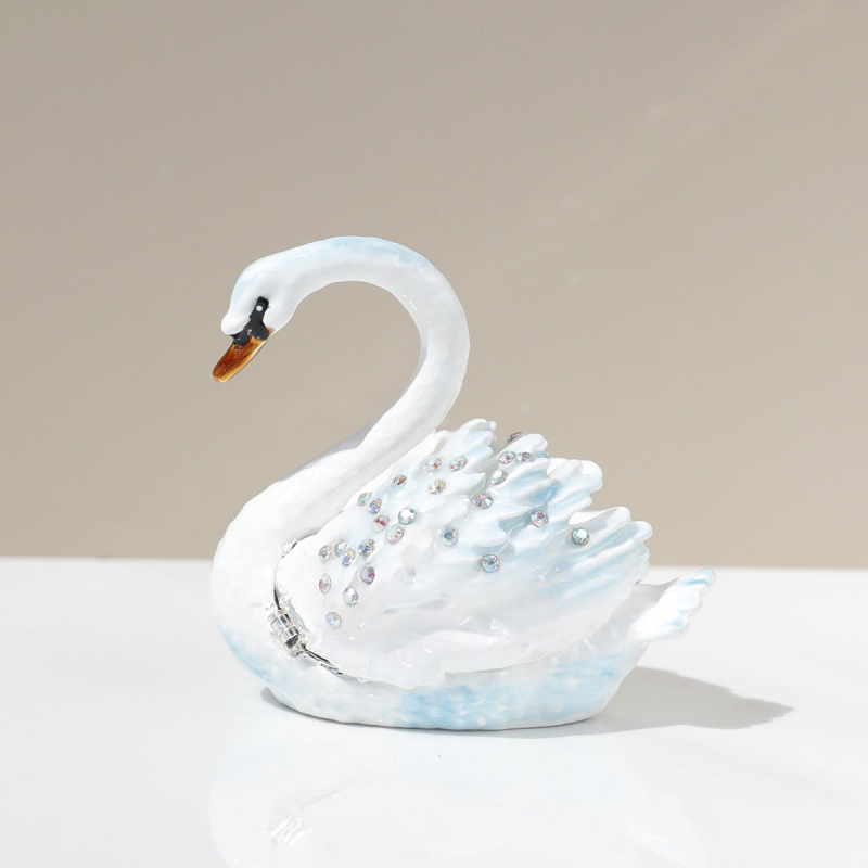 Kis hattyú Szerelemkérés Gyűrűdoboz Pár Gyűrűdoboz Karikagyűrű Ékszerdoboz Tárolódoboz Ajándékdoboz Vintage Ékszerek Díszek