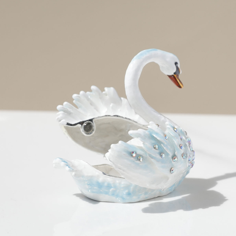 Kis hattyú Szerelemkérés Gyűrűdoboz Pár Gyűrűdoboz Karikagyűrű Ékszerdoboz Tárolódoboz Ajándékdoboz Vintage Ékszerek Díszek