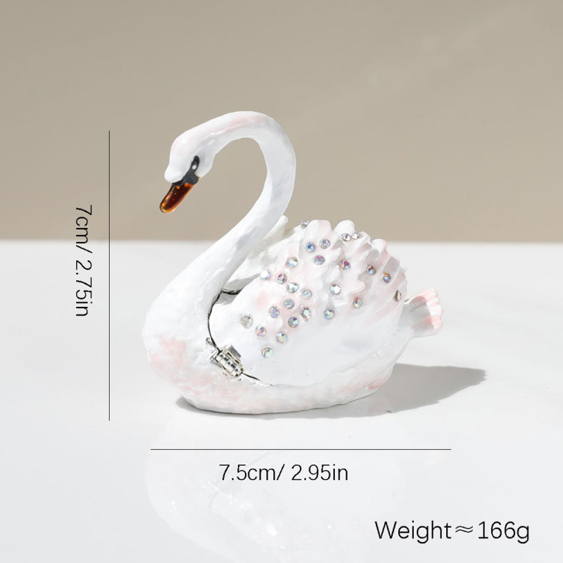 Kis hattyú Szerelemkérés Gyűrűdoboz Pár Gyűrűdoboz Karikagyűrű Ékszerdoboz Tárolódoboz Ajándékdoboz Vintage Ékszerek Díszek