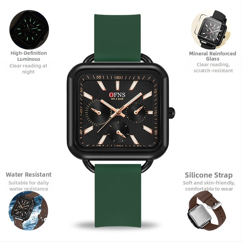 Férfi importált kvarcóra 2024 új, világító, vízálló, divatos, élő robbanások, tér, ultravékony, divatos