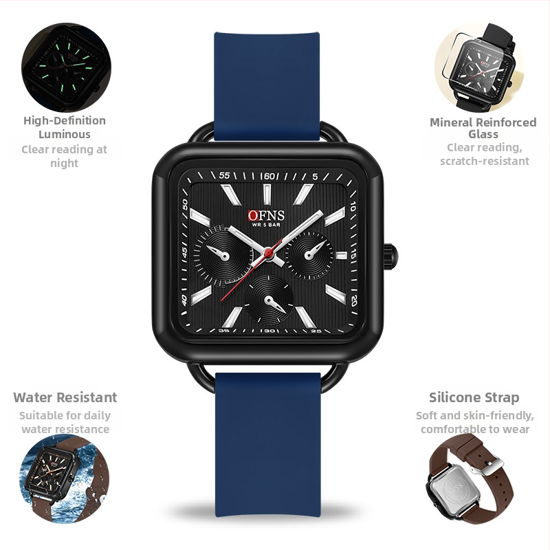 Férfi importált kvarcóra 2024 új, világító, vízálló, divatos, élő robbanások, tér, ultravékony, divatos