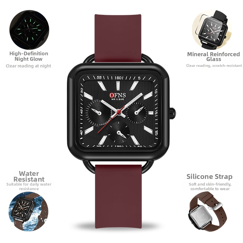 Férfi importált kvarcóra 2024 új, világító, vízálló, divatos, élő robbanások, tér, ultravékony, divatos