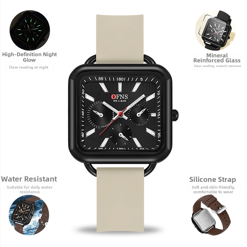 Férfi importált kvarcóra 2024 új, világító, vízálló, divatos, élő robbanások, tér, ultravékony, divatos