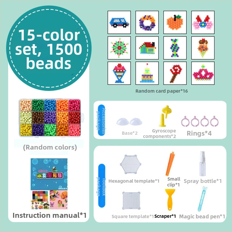 Vandens rūko magiški karoliukai magiški vandens lipnūs karoliukai, tinkantys berniukams ir mergaitėms, kūrybingi rankų darbo „pasidaryk pats“ lavinamieji žaislai