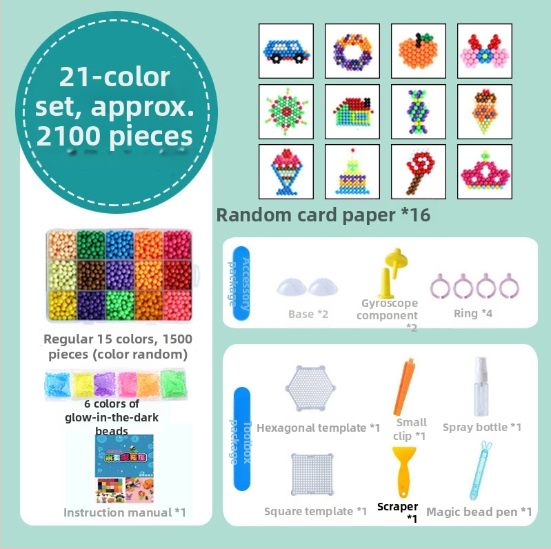 Vandens rūko magiški karoliukai magiški vandens lipnūs karoliukai, tinkantys berniukams ir mergaitėms, kūrybingi rankų darbo „pasidaryk pats“ lavinamieji žaislai