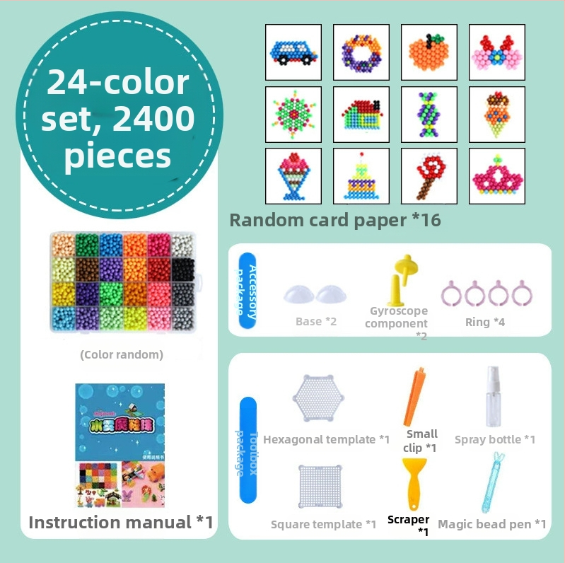 Vandens rūko magiški karoliukai magiški vandens lipnūs karoliukai, tinkantys berniukams ir mergaitėms, kūrybingi rankų darbo „pasidaryk pats“ lavinamieji žaislai