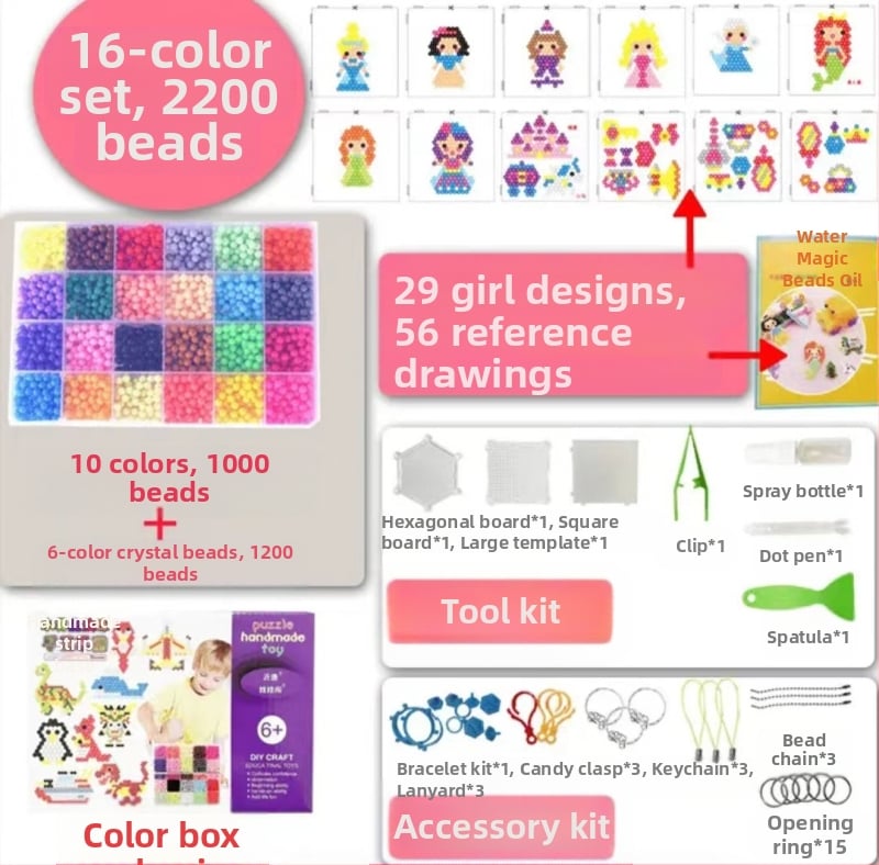 Vandens rūko magiški karoliukai magiški vandens lipnūs karoliukai, tinkantys berniukams ir mergaitėms, kūrybingi rankų darbo „pasidaryk pats“ lavinamieji žaislai