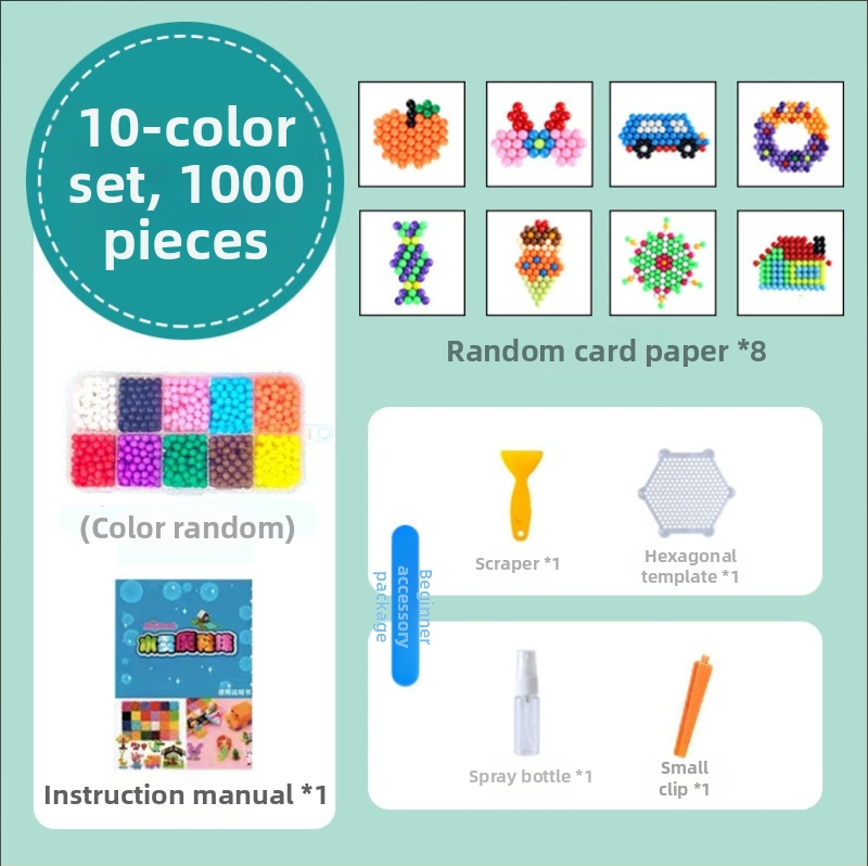 Vandens rūko magiški karoliukai magiški vandens lipnūs karoliukai, tinkantys berniukams ir mergaitėms, kūrybingi rankų darbo „pasidaryk pats“ lavinamieji žaislai