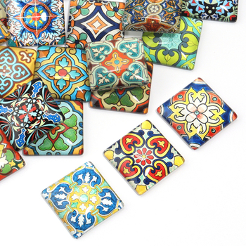 10/τσάντα μοτίβο τετράγωνο γυάλινο interface προσωπικότητα ρετρό γυάλινο interface diy χαλαρές χάντρες αξεσουάρ κοσμημάτων