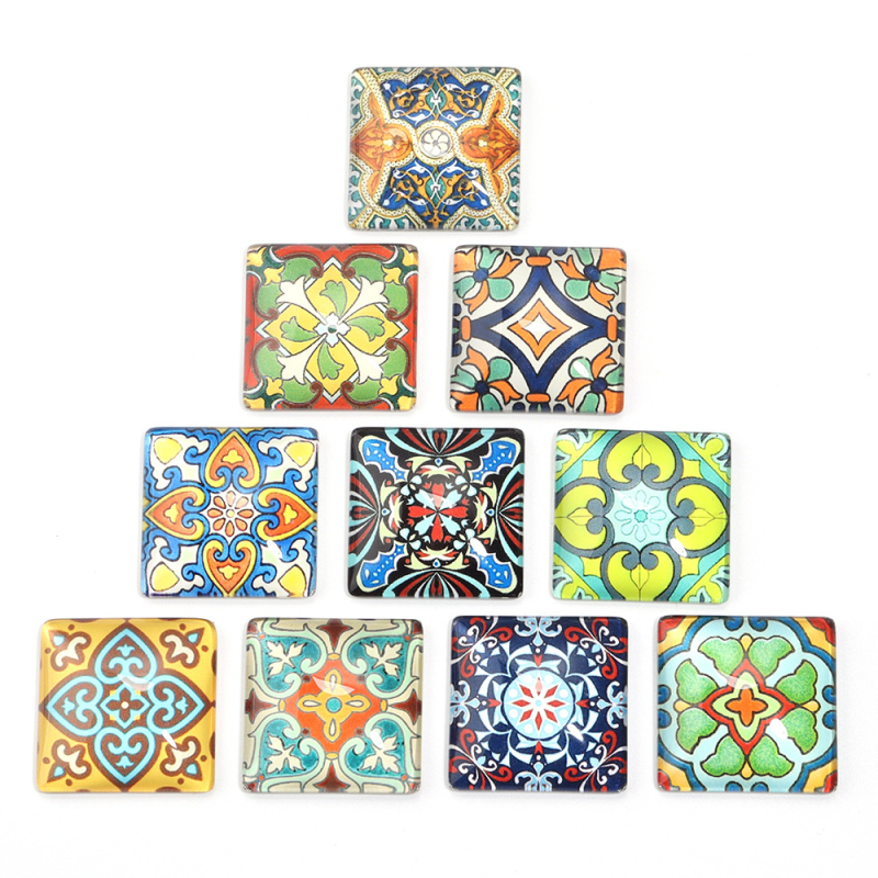 10/zsák minta négyzet alakú üveg interfész személyiség retro üveg interfész barkács gyöngyök ékszerek és kiegészítők