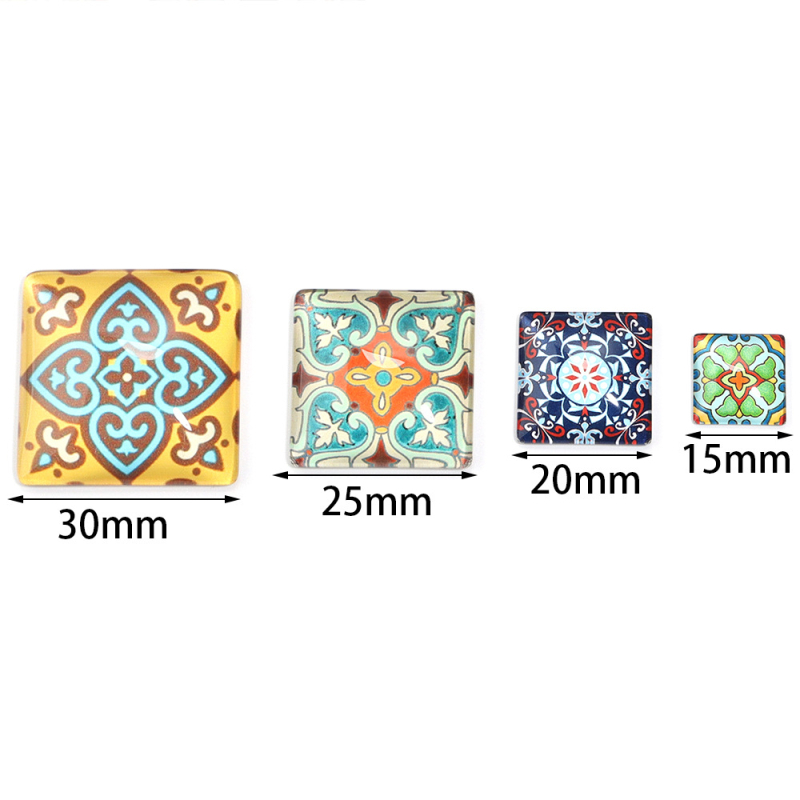 10/zsák minta négyzet alakú üveg interfész személyiség retro üveg interfész barkács gyöngyök ékszerek és kiegészítők