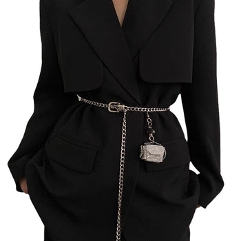 TikTok azonos stílusú fém deréklánc kiegészítők női lánc öv kis táska dekoráció kosztüm nadrág lánc nyári