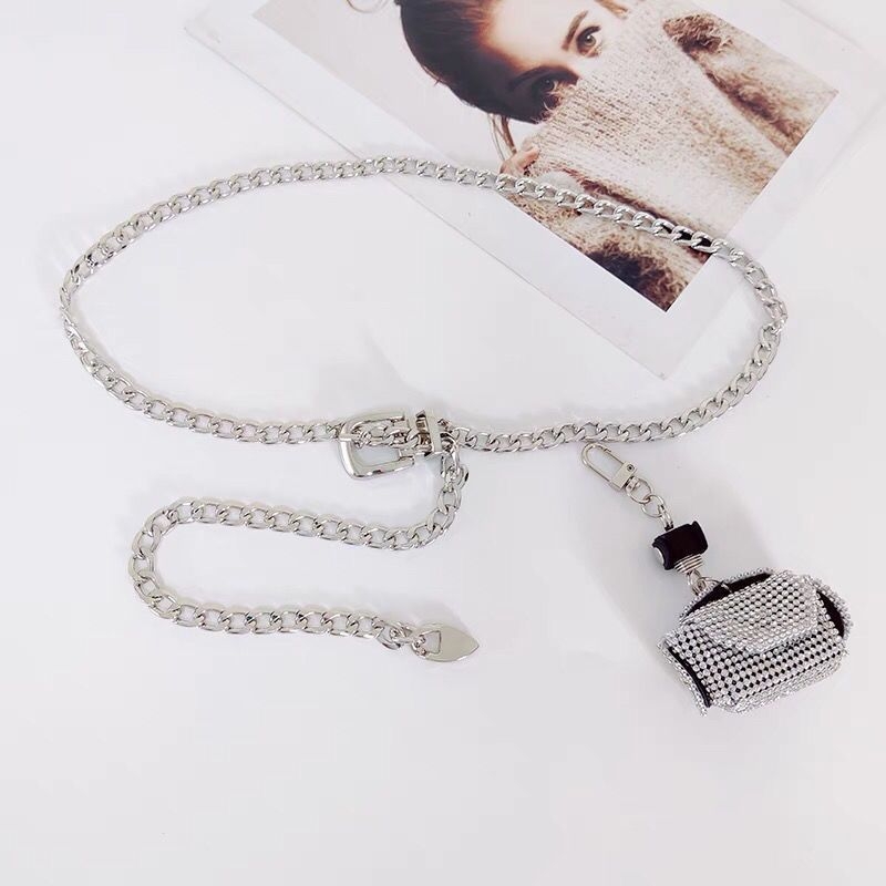 TikTok azonos stílusú fém deréklánc kiegészítők női lánc öv kis táska dekoráció kosztüm nadrág lánc nyári