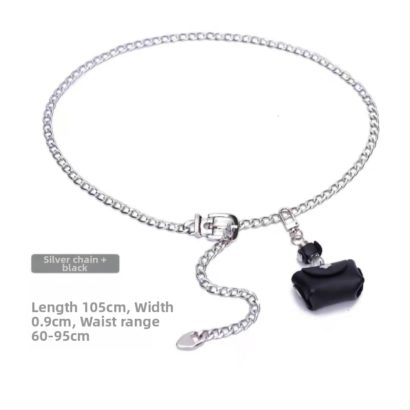 TikTok azonos stílusú fém deréklánc kiegészítők női lánc öv kis táska dekoráció kosztüm nadrág lánc nyári