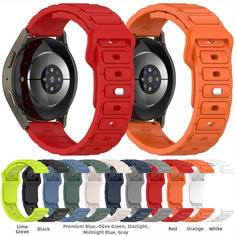 Pre Samsung Huawei dvojfarebný remienok Jiaming Xiaomi Gao Chi Hua Mi Glory Universal 20/22MM plochý I-hlavica