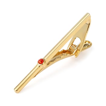 Elegantne kerge luksuslik meeste kristall-tsirkoonist õhuke lipsuklamber roosakuldne peen sihvakas kristall-lipsuklamber